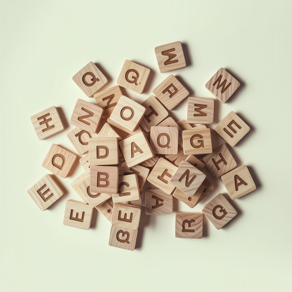 Wooden Scrabble Letters Game